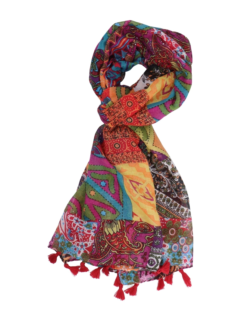 PAÑUELO MUJER SQUARE SCARF ROJO AZALEIA - 1