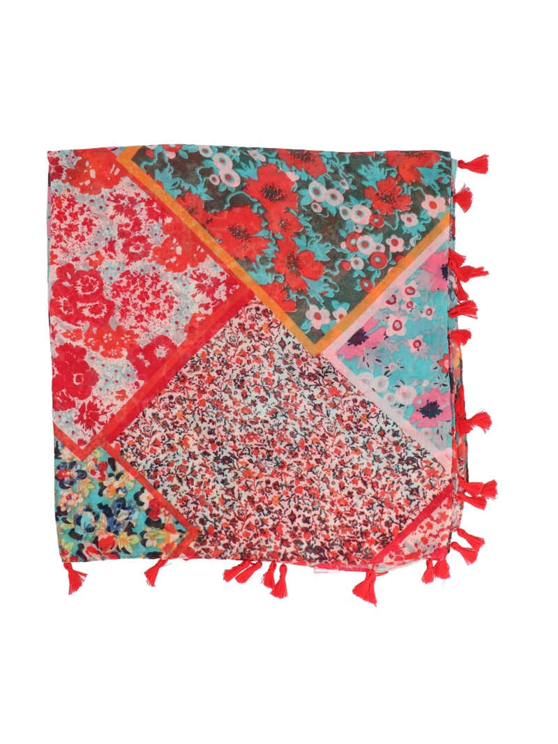 PAÑUELO MUJER FLOWER SCARF ROJO AZALEIA - 2