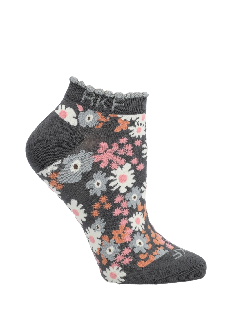 Calcetín Bambú Mujer Ped St Flower Gris Rockford - 1