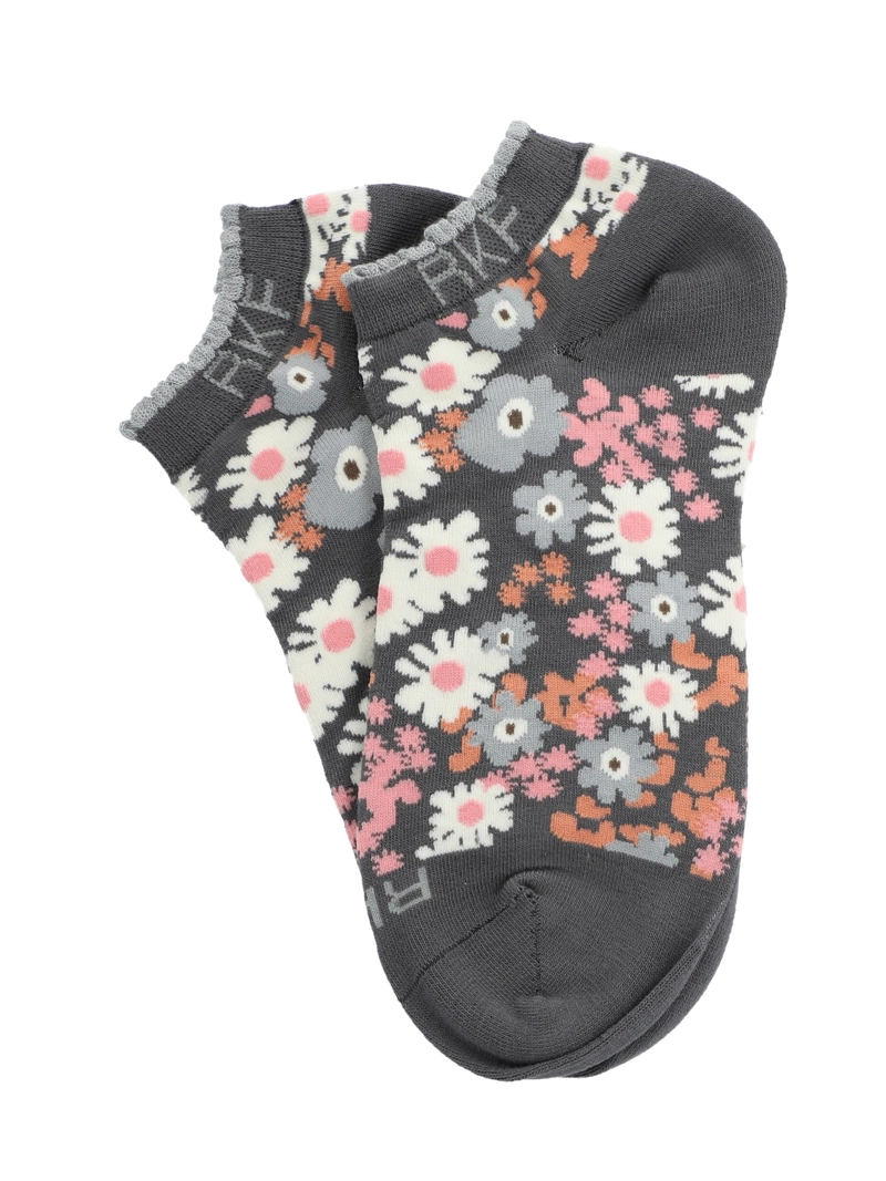 Calcetín Bambú Mujer Ped St Flower Gris Rockford - 3