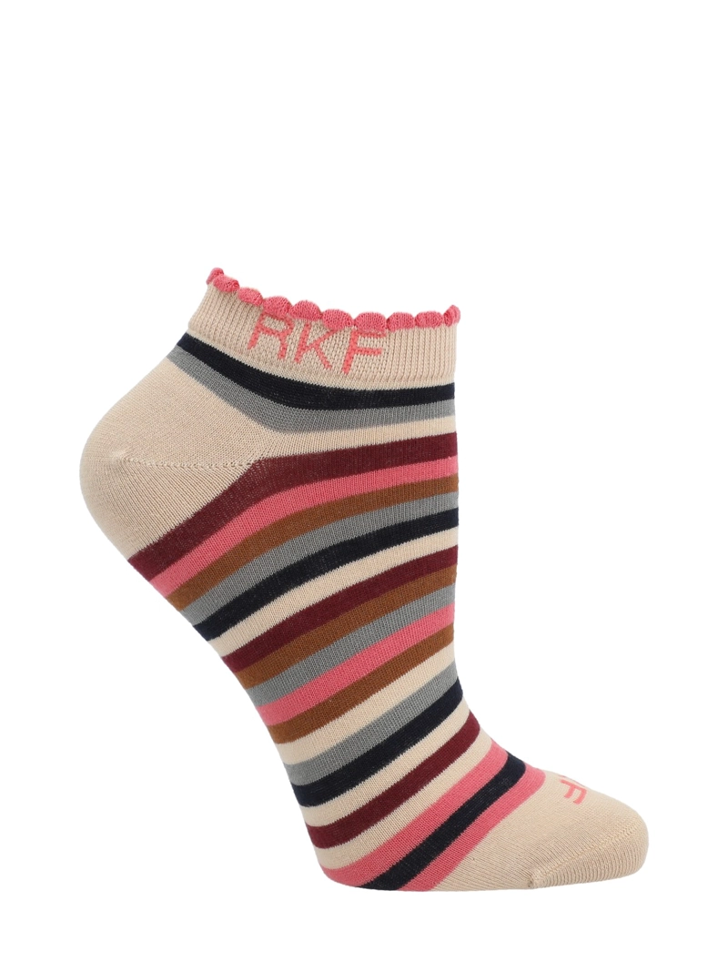 Calcetín Bambú Mujer Ped St Stripe Beige Rockford - 1