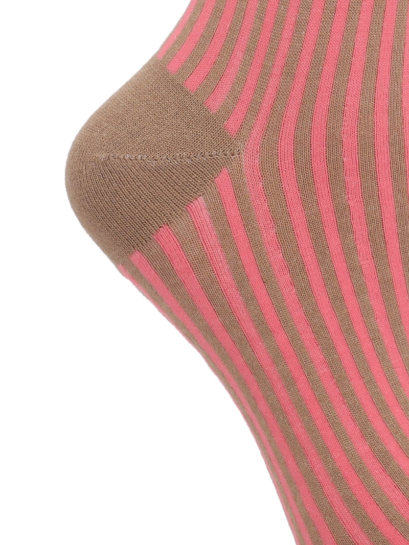 Calcetín Bambú Mujer C Stripes Rosado Rockford - 2