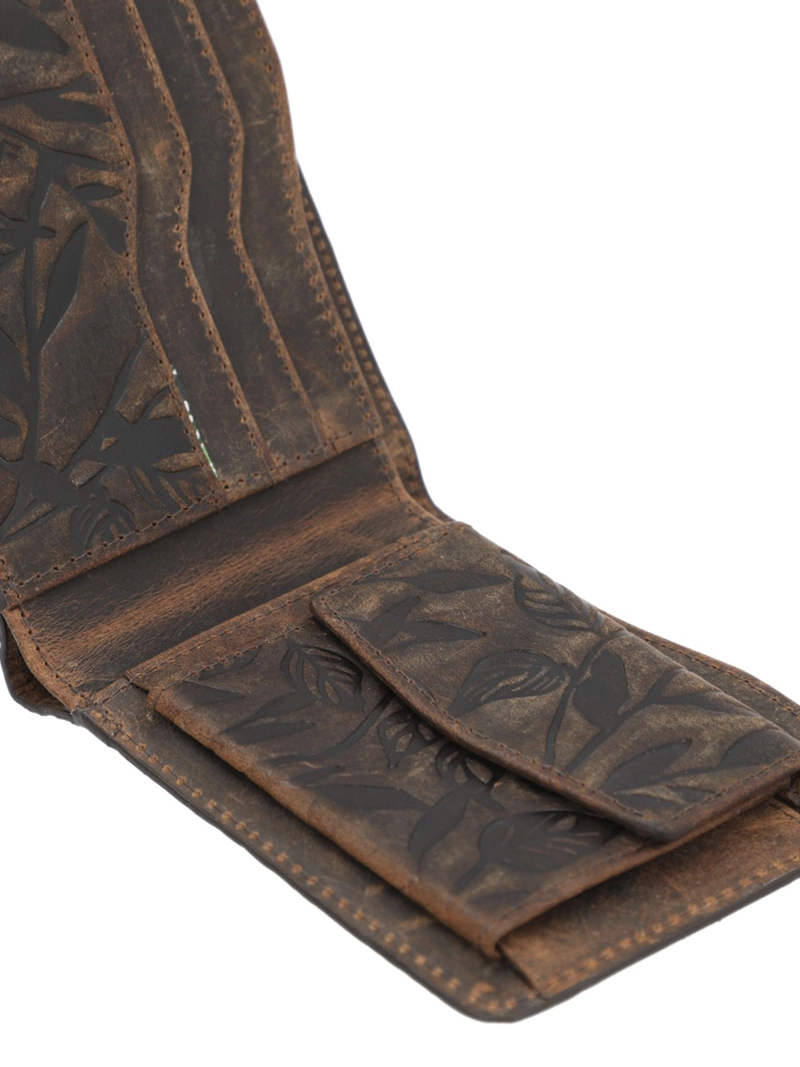 BILLETERA CUERO MUJER OH LEAVES BIFOLD CAFE  ROCKFORD - 4