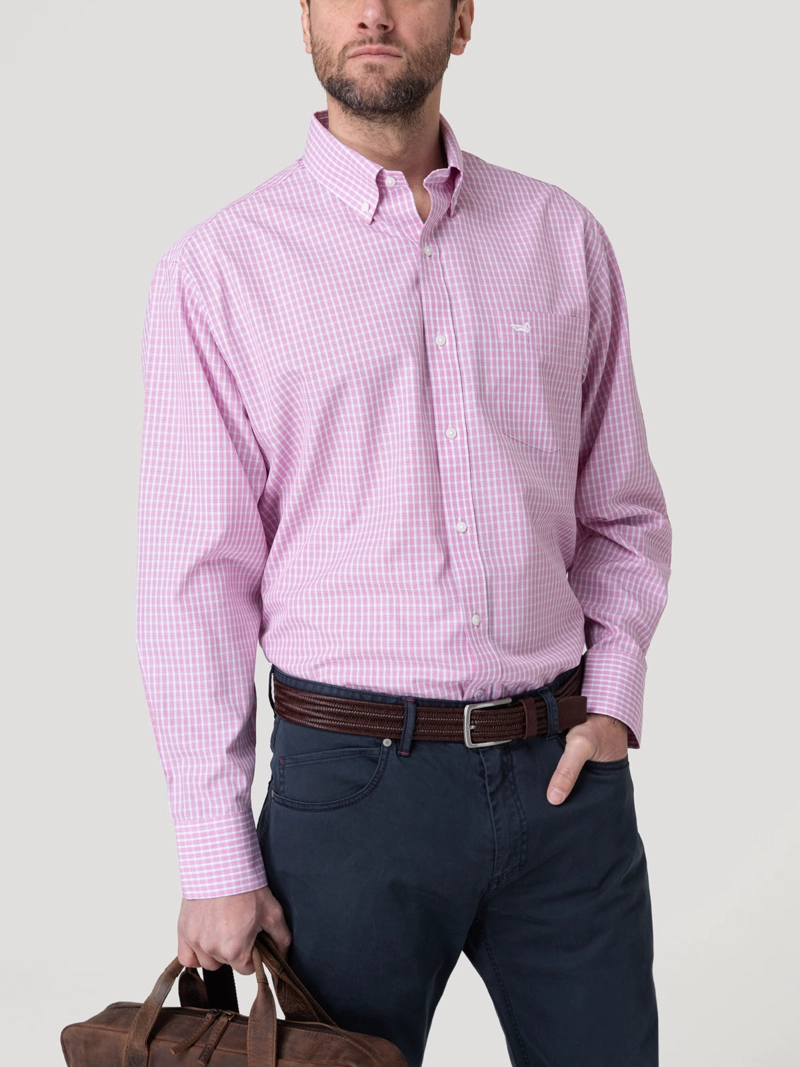 Camisa Cuello Button-Down Hombre Wf Pb Rojo Rockford - 8