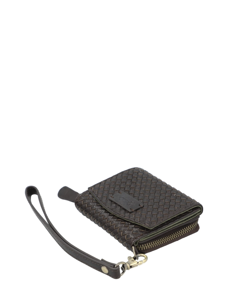 BILLETERA CUERO MUJER SZ BRAID FLAP CAFE  ROCKFORD - 2