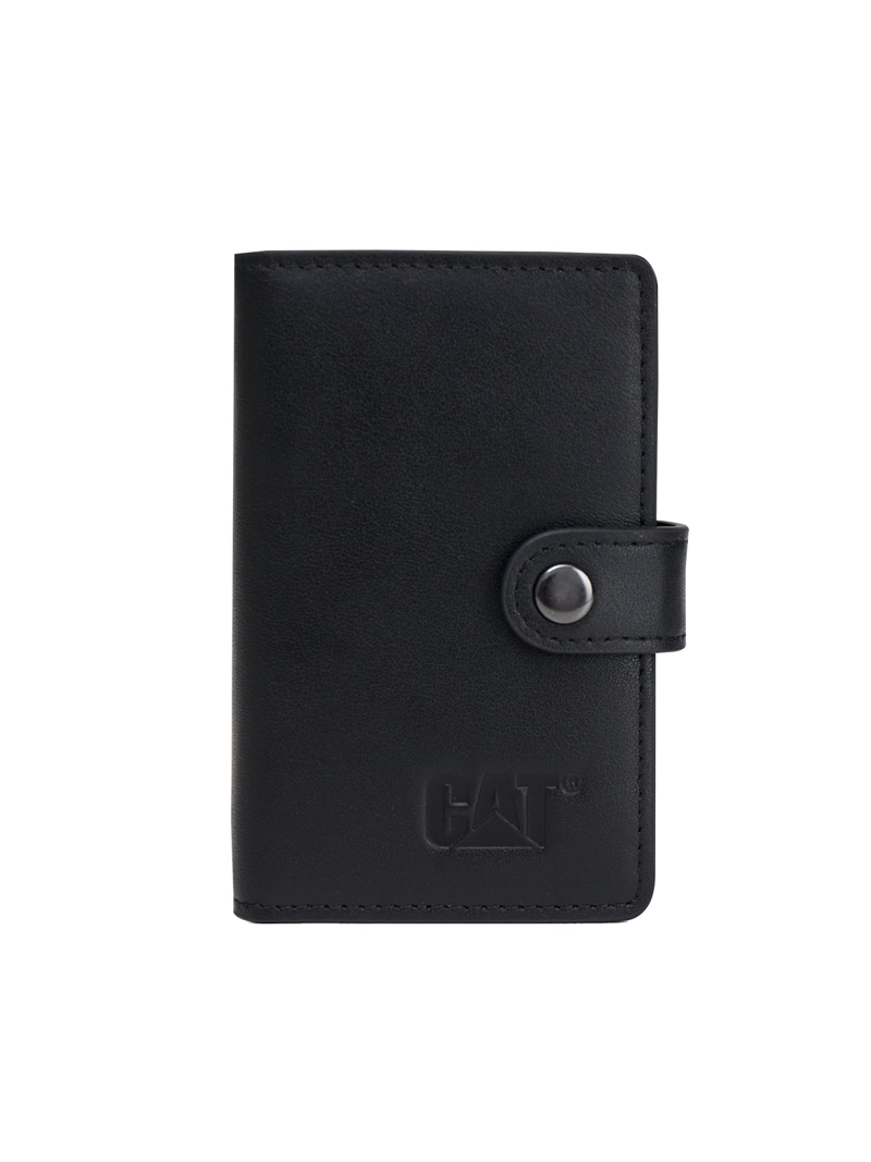 BILLETERA CUERO UNISEX DUBAI LEATHER WALLET NEGRO CAT - 1