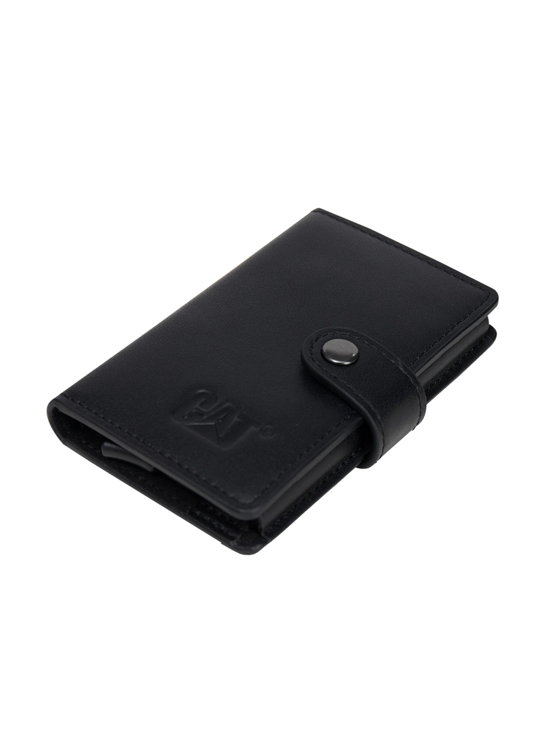BILLETERA CUERO UNISEX DUBAI LEATHER WALLET NEGRO CAT - 3