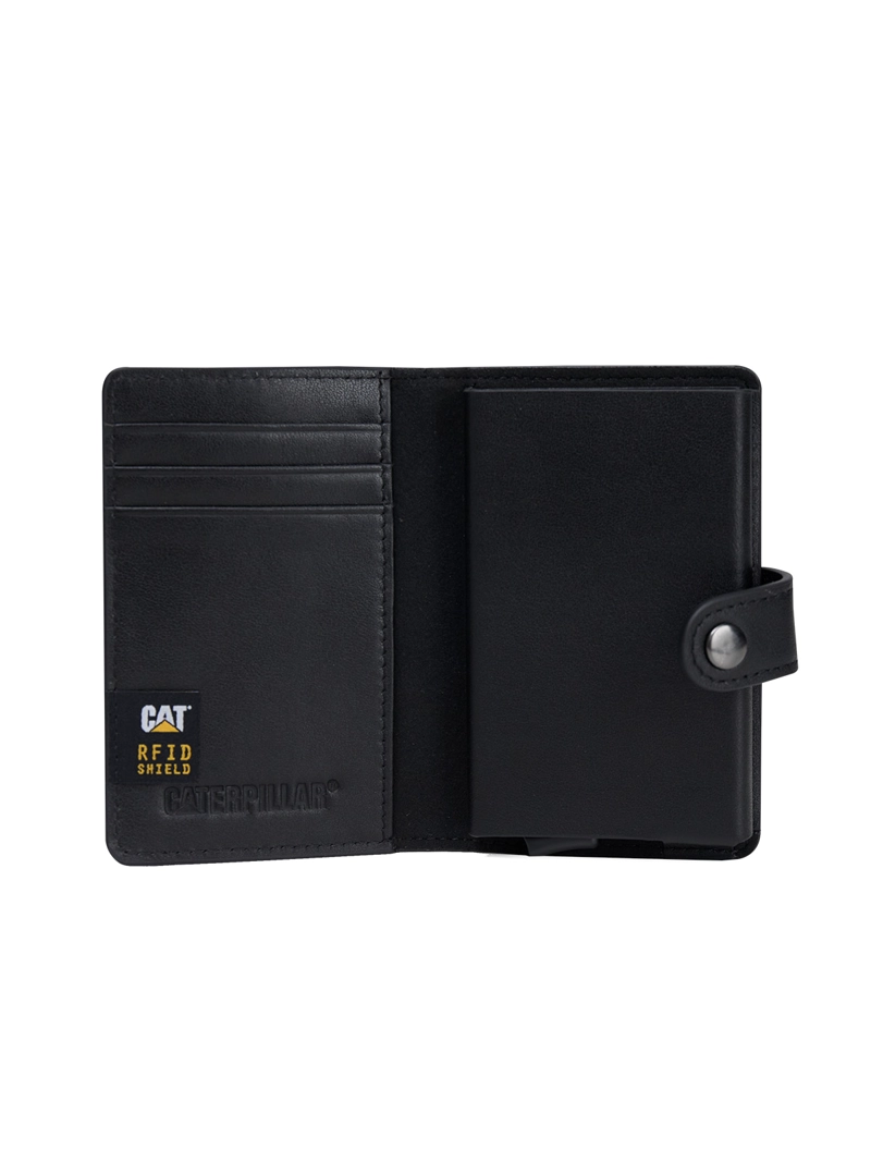 BILLETERA CUERO UNISEX DUBAI LEATHER WALLET NEGRO CAT - 5