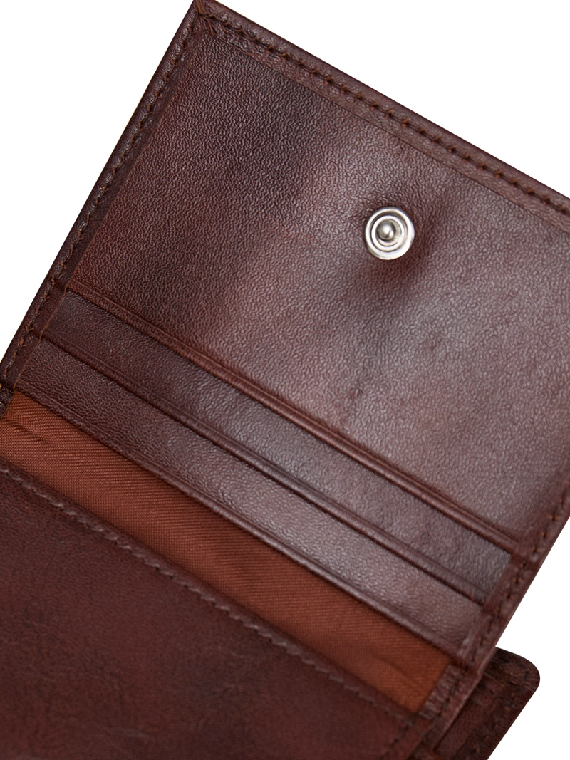 BILLETERA CUERO UNISEX ETHIOPIAN WALLET CAFE  OSCURO CAT - 3