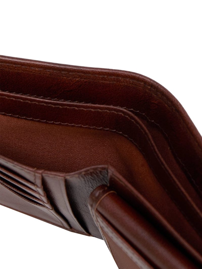 BILLETERA CUERO UNISEX ETHIOPIAN WALLET CAFE  OSCURO CAT - 5