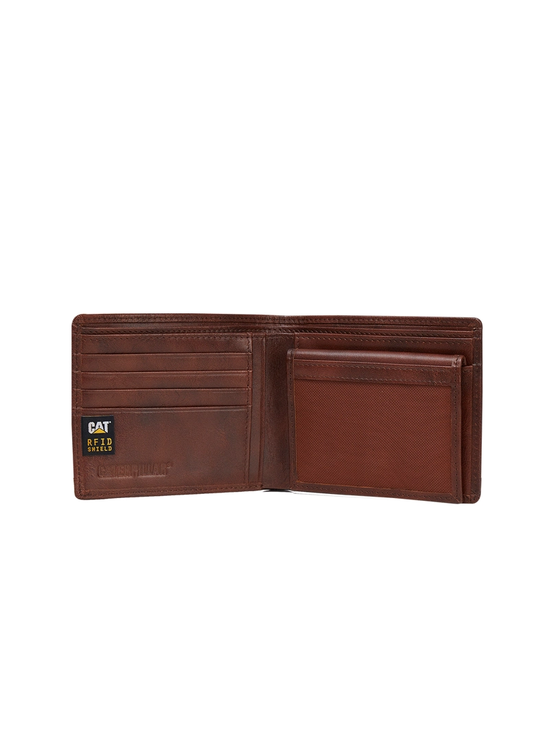 BILLETERA CUERO UNISEX ETHIOPIAN WALLET CAFE  OSCURO CAT - 6