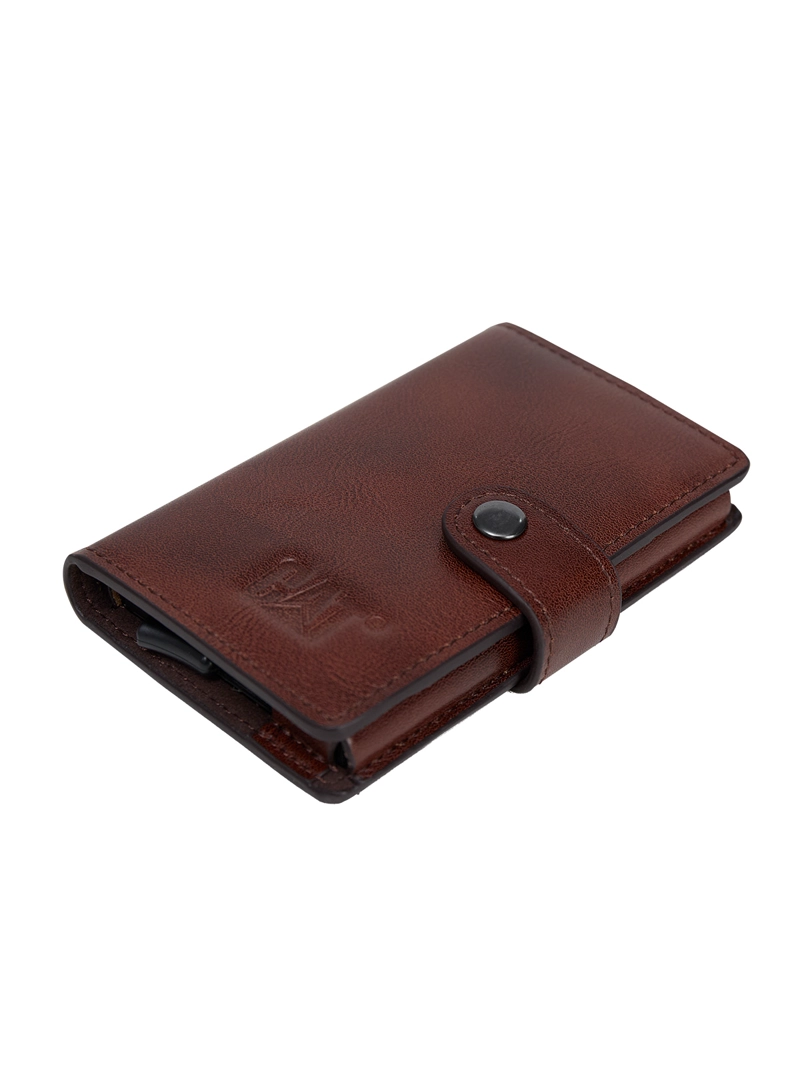 BILLETERA CUERO UNISEX DUBAI LEATHER WALLET CAFE  OSCURO CAT - 3