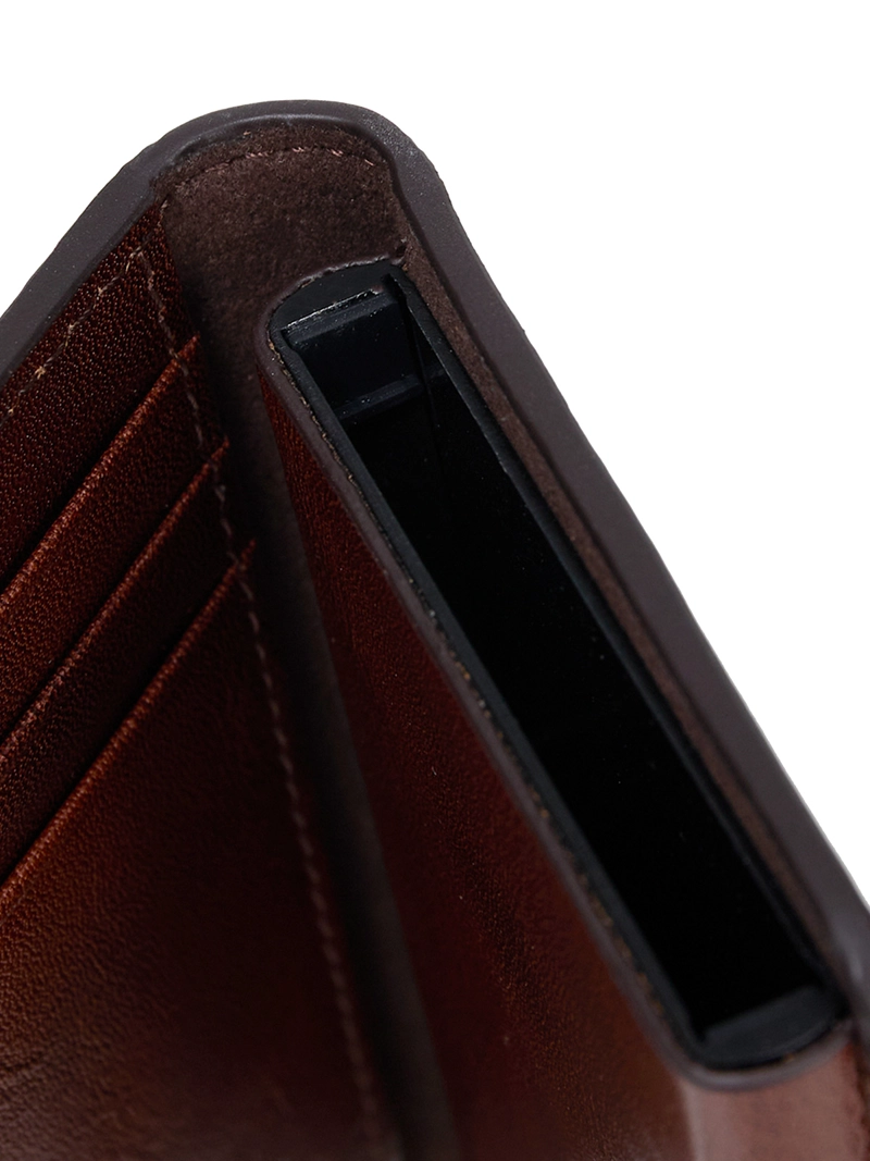 BILLETERA CUERO UNISEX DUBAI LEATHER WALLET CAFE  OSCURO CAT - 4