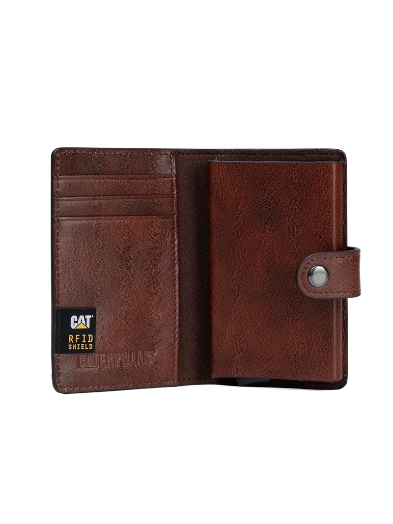BILLETERA CUERO UNISEX DUBAI LEATHER WALLET CAFE  OSCURO CAT - 5