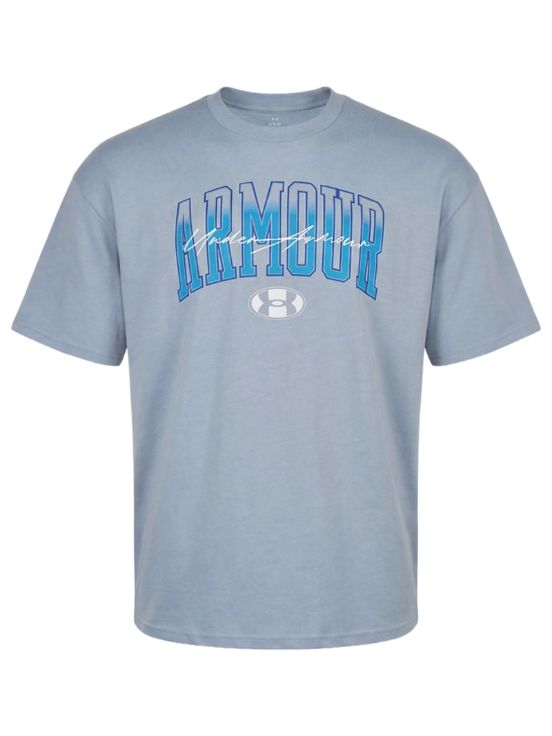 POLERA M/C UA HEAVYWEIGHT ARMOUR WORDMARK AZUL HOMBRE UNDER ARMOUR - 1