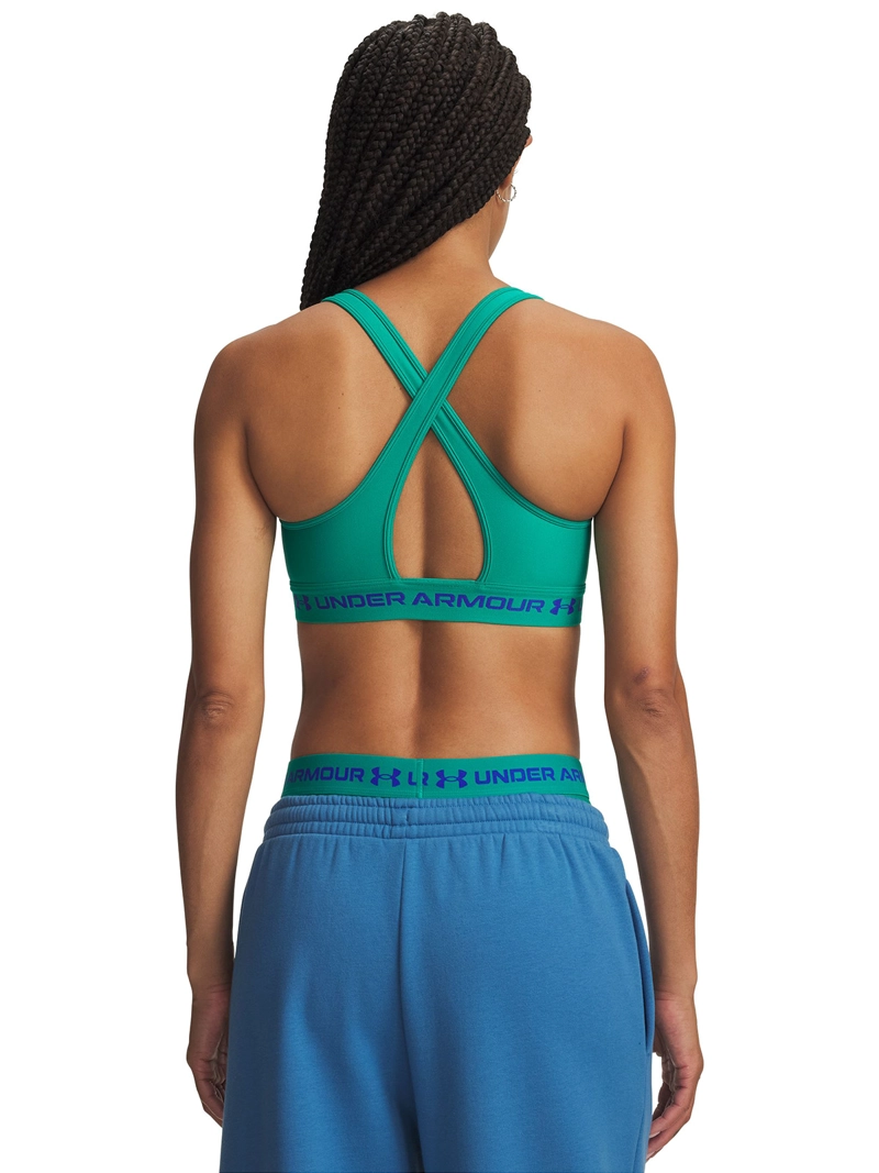 PETO CROSSBACK MID BRA VERDE MUJER UNDER ARMOUR - 2
