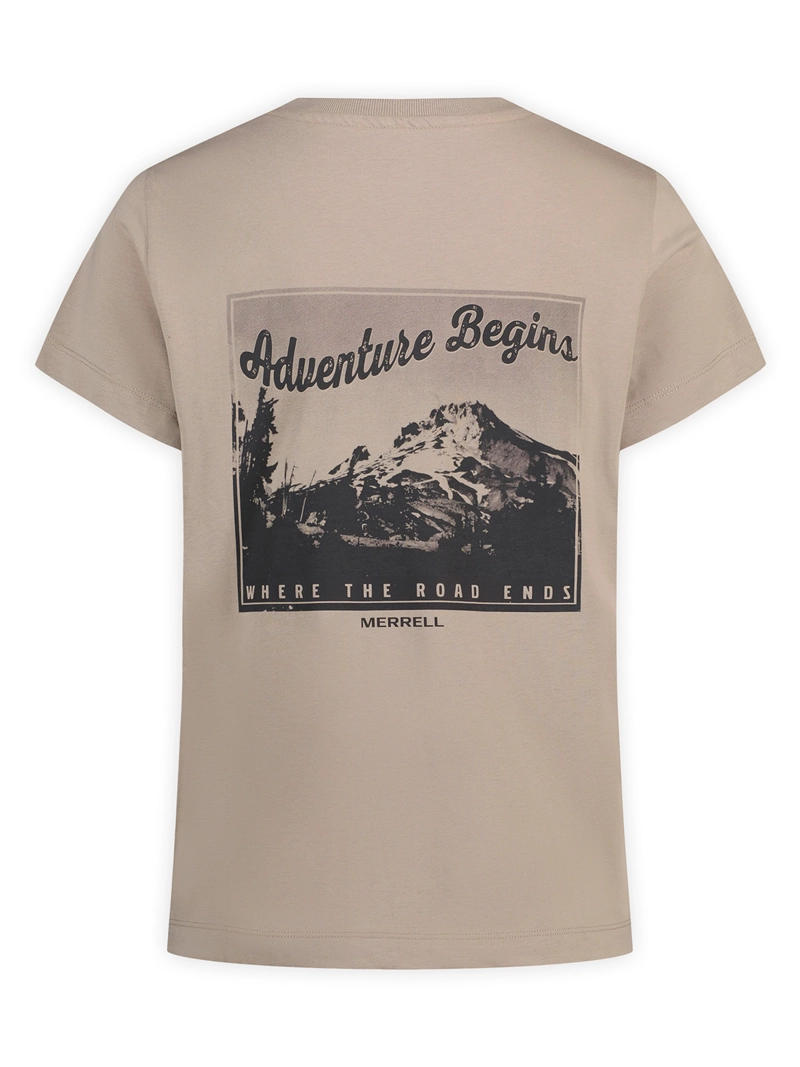 POLERA MC MUJER ADVENTURE BEGINS TEE CAFE MERRELL - 2