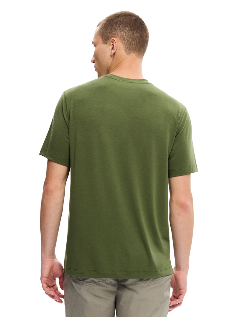 POLERA MC HOMBRE VISTA TENCEL TEE VERDE MERRELL - 4
