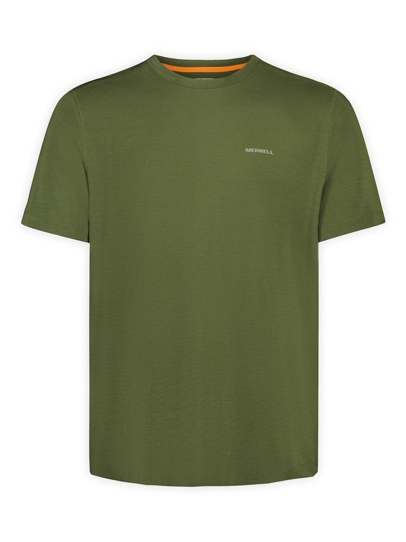 POLERA MC HOMBRE VISTA TENCEL TEE VERDE MERRELL - 7