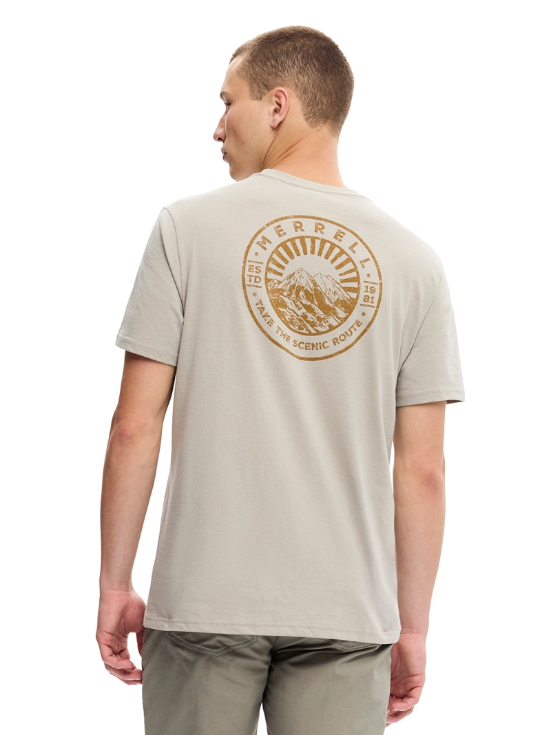 POLERA MC HOMBRE SHADOWPINE GRAPHIC T GRIS MERRELL - 4