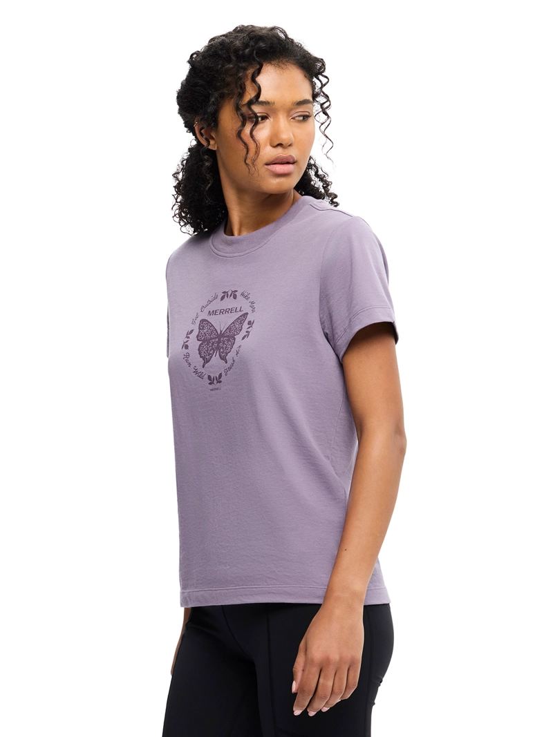 POLERA MC MUJER BUTTERFLY TEE MORADO MERRELL - 2