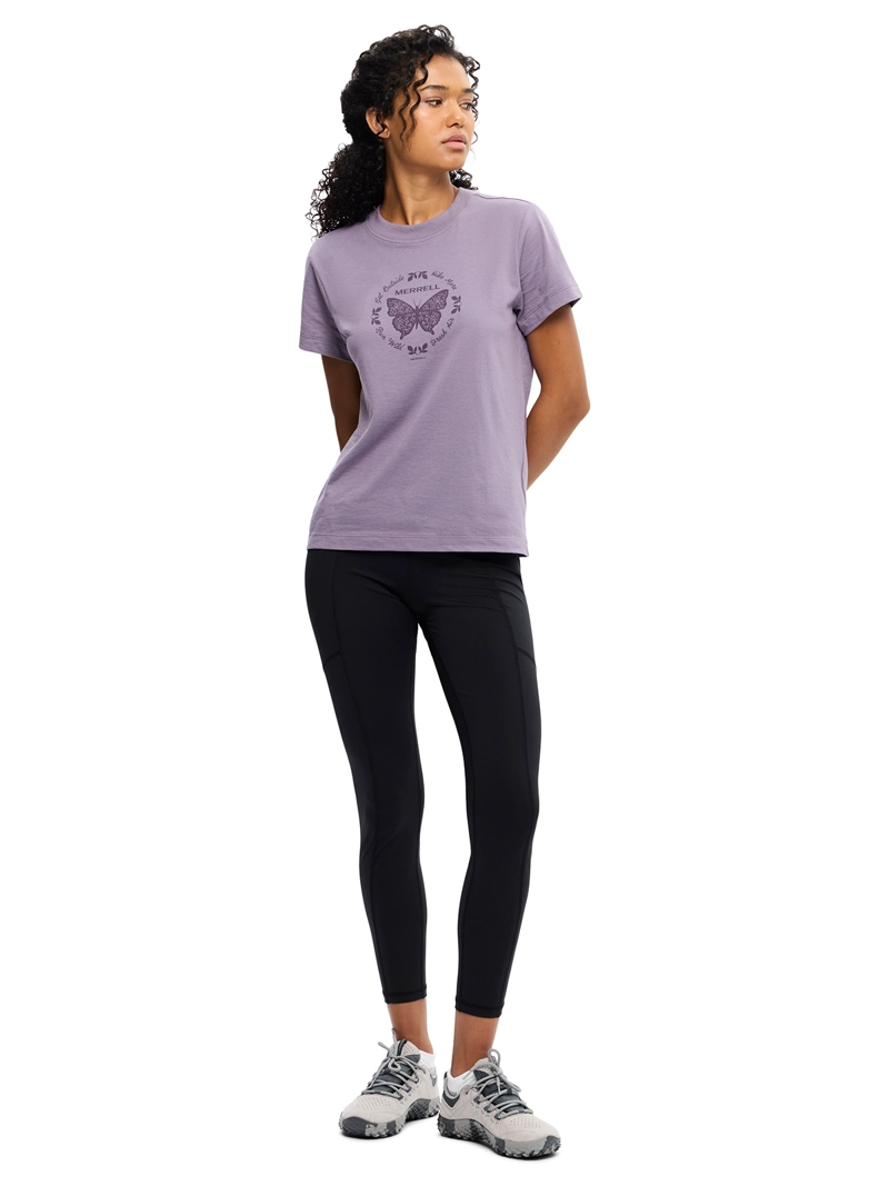 POLERA MC MUJER BUTTERFLY TEE MORADO MERRELL - 5