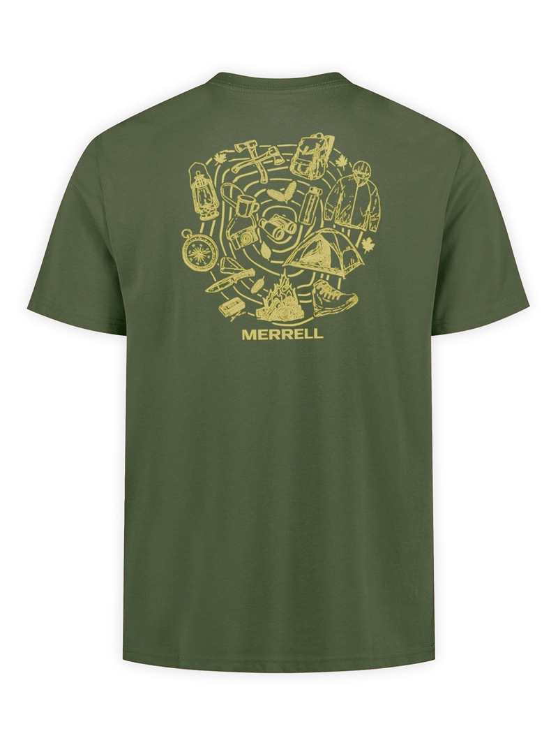 POLERA MC HOMBRE CINDERPEAK GRAPHIC T VERDE MERRELL - 2