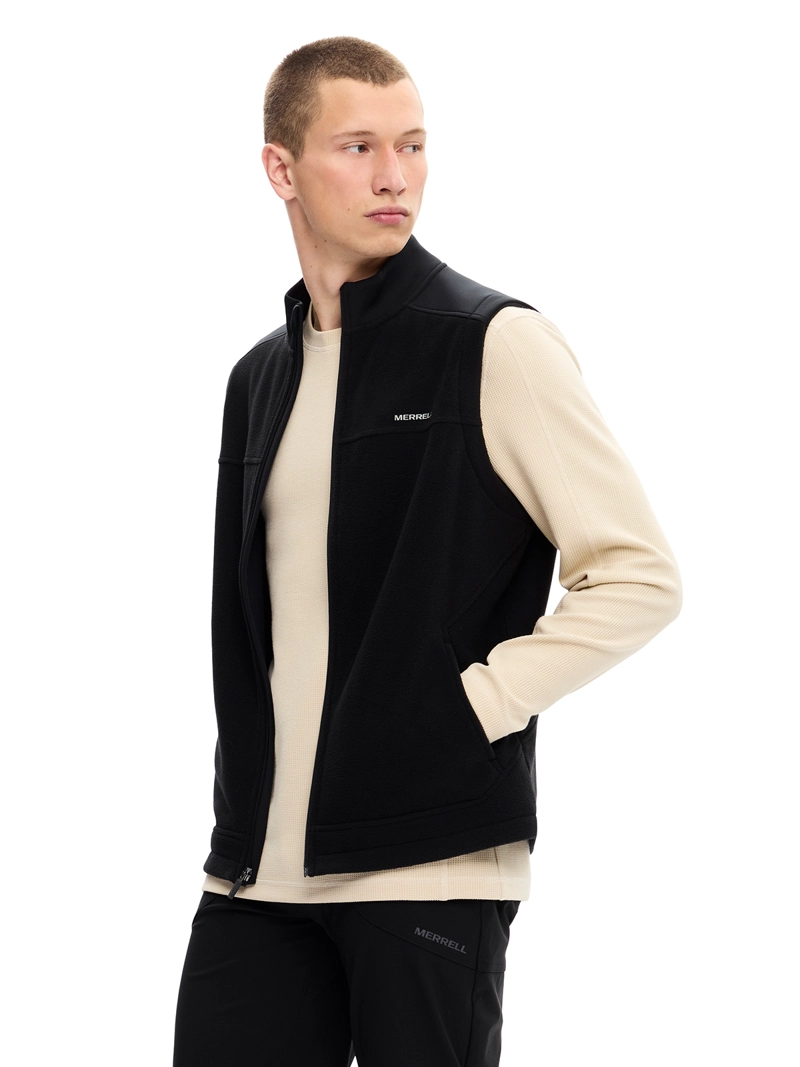 POLAR HOMBRE SPRUCE FULL ZIP VEST NEGRO MERRELL - 2