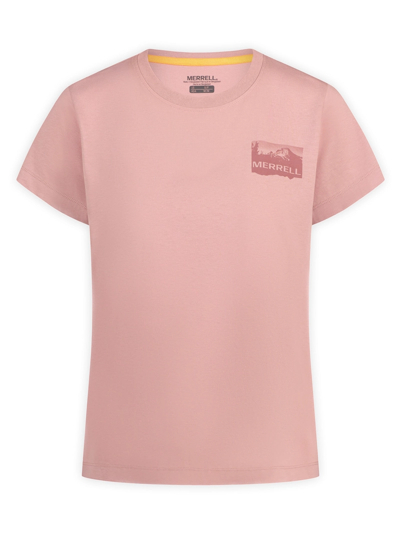 POLERA MC MUJER ADVENTURE BEGINS TEE ROSADO MERRELL - 1