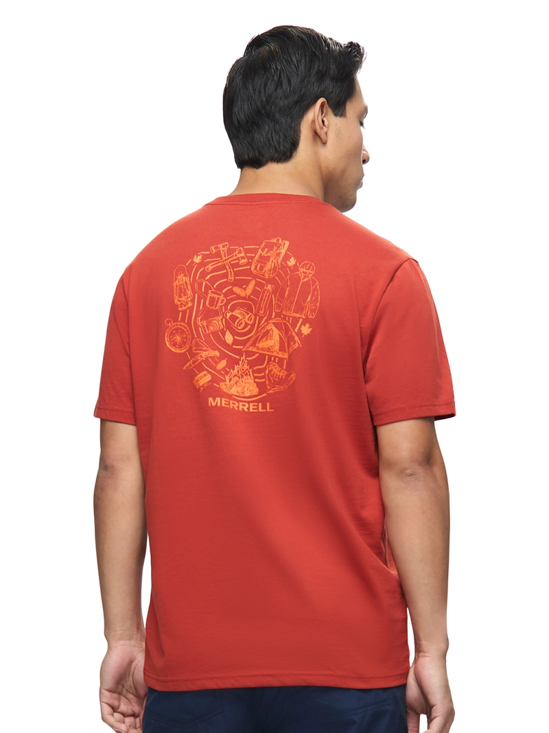 POLERA MC HOMBRE CINDERPEAK GRAPHIC T ROJO MERRELL - 4