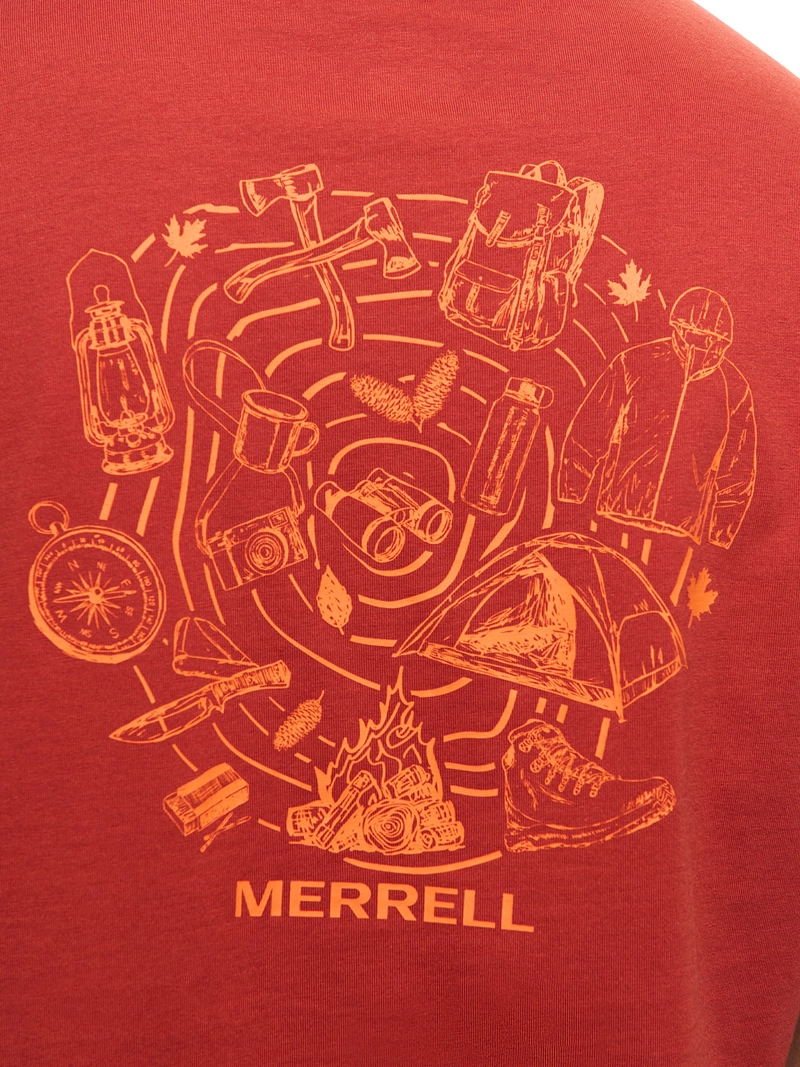 POLERA MC HOMBRE CINDERPEAK GRAPHIC T ROJO MERRELL - 6