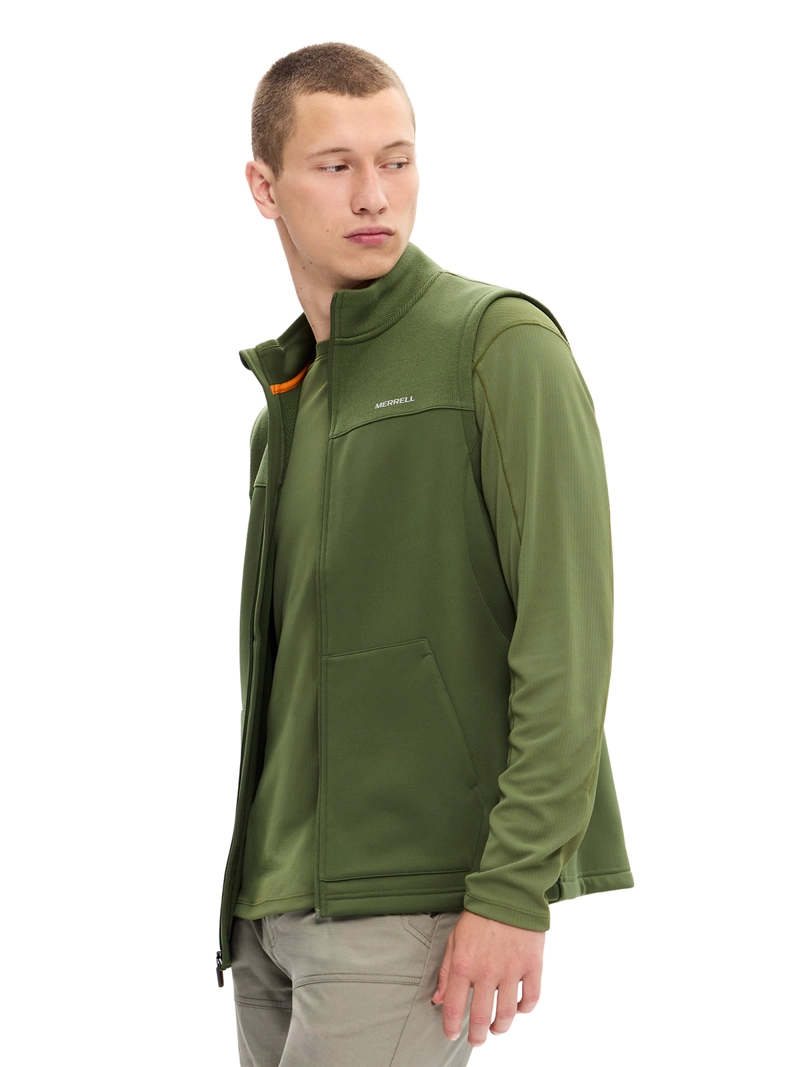 POLAR HOMBRE SPRUCE FULL ZIP VEST VERDE MUSGO MERRELL - 2