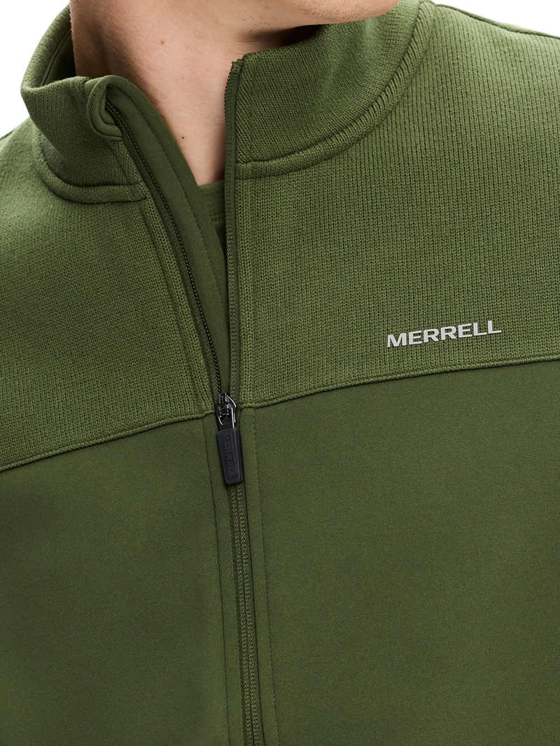 POLAR HOMBRE SPRUCE FULL ZIP VEST VERDE MUSGO MERRELL - 6