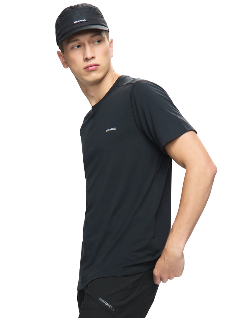 POLERA MC HOMBRE VISTA TENCEL TEE NEGRO MERRELL - 2