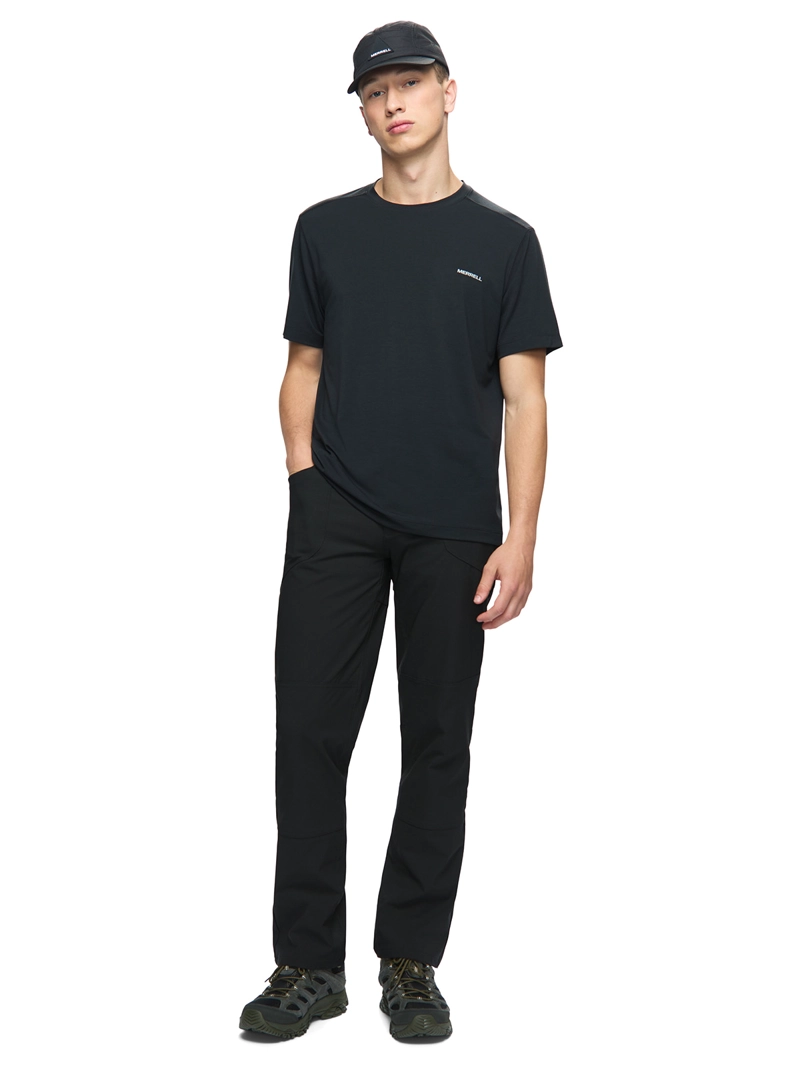 POLERA MC HOMBRE VISTA TENCEL TEE NEGRO MERRELL - 5