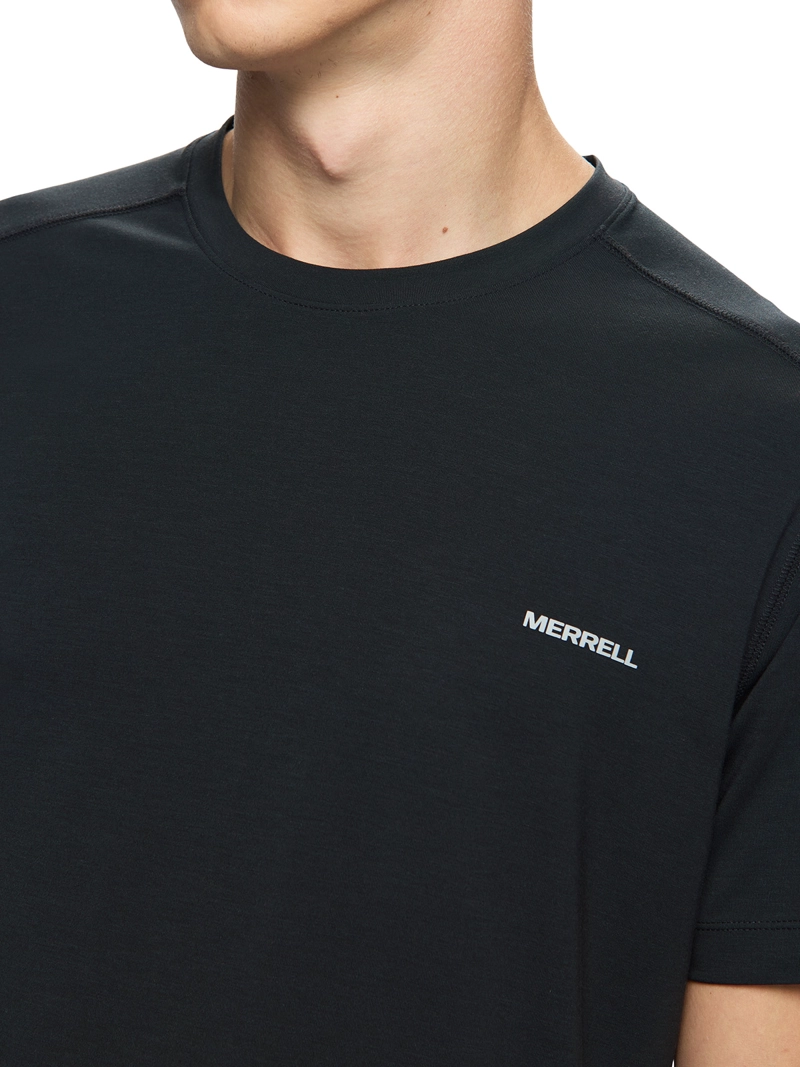 POLERA MC HOMBRE VISTA TENCEL TEE NEGRO MERRELL - 6