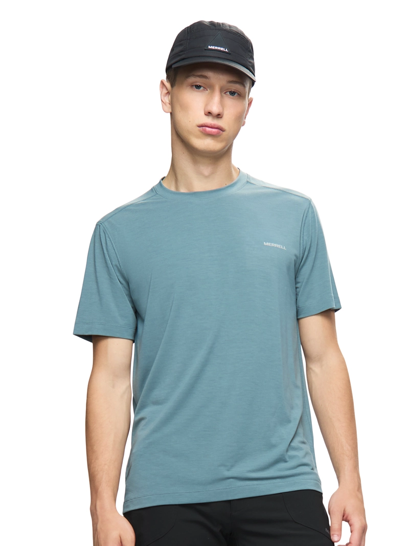 POLERA MC HOMBRE VISTA TENCEL TEE CELESTE MERRELL - 1