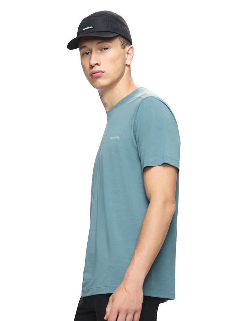POLERA MC HOMBRE VISTA TENCEL TEE CELESTE MERRELL - 2