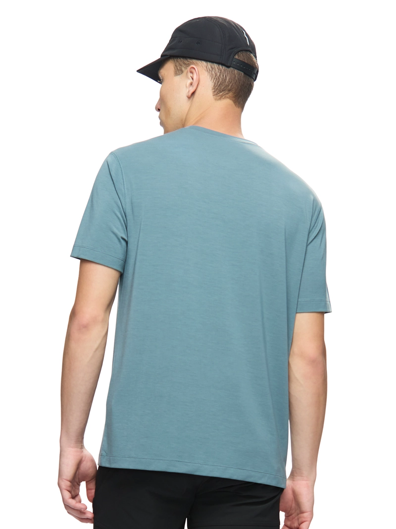POLERA MC HOMBRE VISTA TENCEL TEE CELESTE MERRELL - 4
