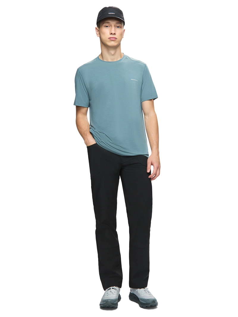 POLERA MC HOMBRE VISTA TENCEL TEE CELESTE MERRELL - 5