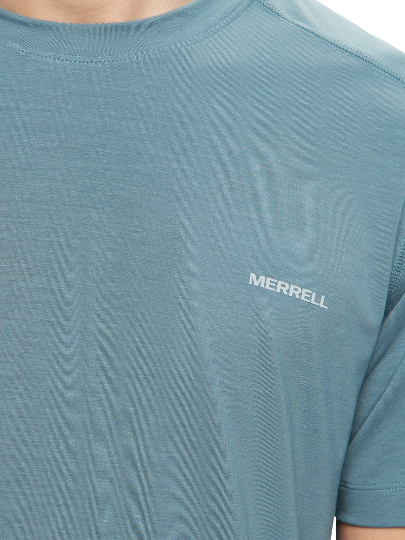 POLERA MC HOMBRE VISTA TENCEL TEE CELESTE MERRELL - 6