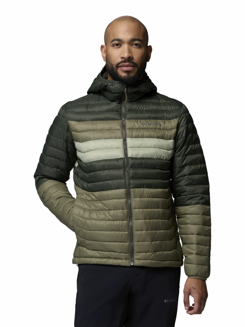 PARKA RECYCLED HOMBRE POWDER PASS HOODED VERDE COLUMBIA - 1