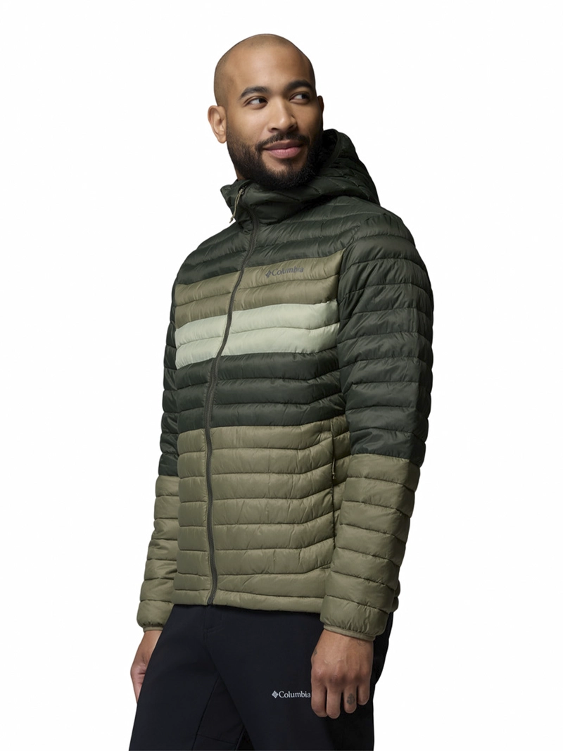 PARKA RECYCLED HOMBRE POWDER PASS HOODED VERDE COLUMBIA - 2