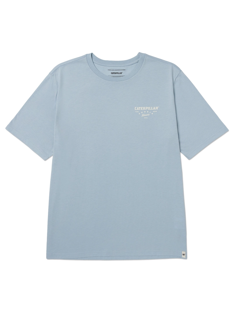 POLERA MANGA CORTA HERITAGE PEORIA GRAP HOMBRE CELESTE CAT - 1