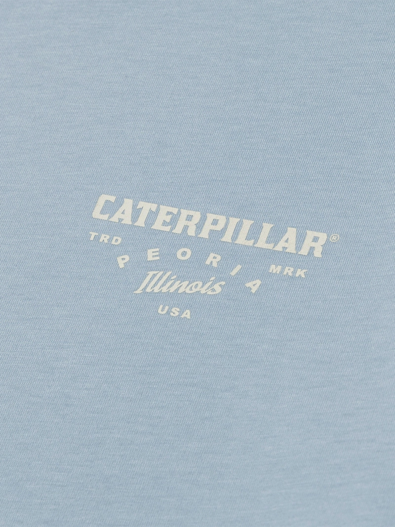POLERA MANGA CORTA HERITAGE PEORIA GRAP HOMBRE CELESTE CAT - 4