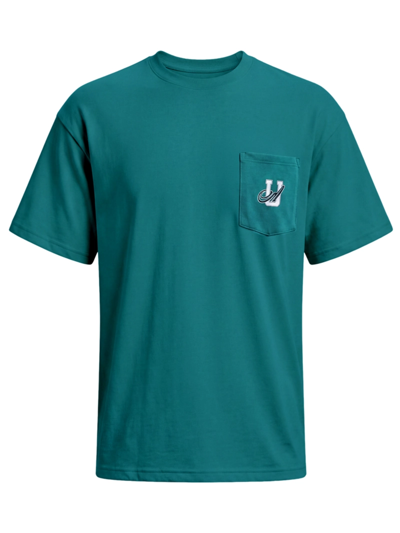 POLERA MANGA CORTA HEAVYWEIGHT POCKET VERDE UNDER ARMOUR - 1