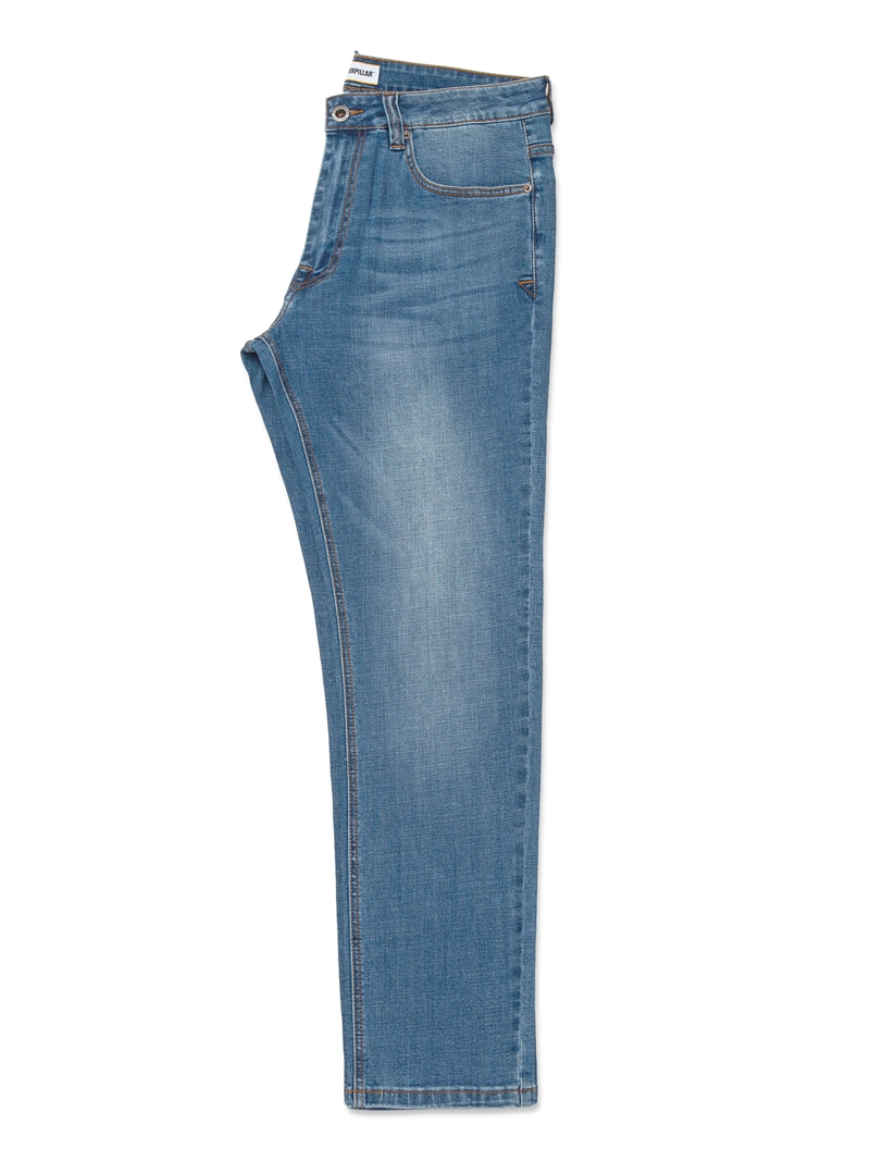 JEANS HOMBRE COOLMAX DENIM SLIM AZUL CLARO CAT - 4