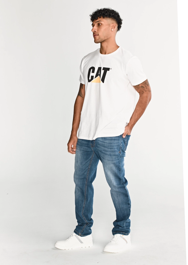 JEANS HOMBRE COOLMAX DENIM SLIM AZUL CLARO CAT - 8