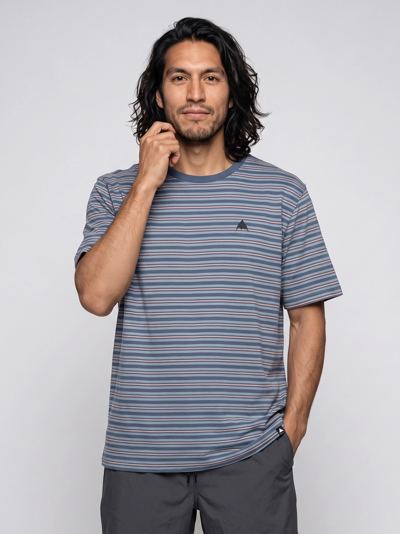 POLERA M/C HOMBRE T-SHIRT NEGRO SHORT/REG FI BURTON - 1