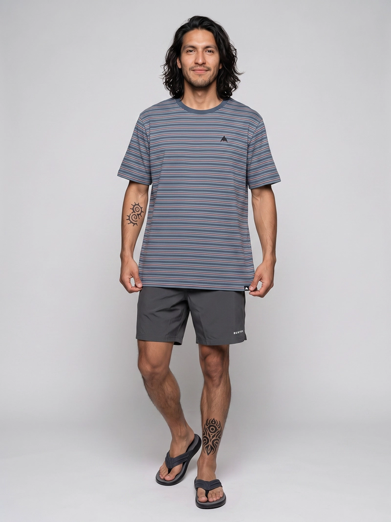 POLERA M/C HOMBRE T-SHIRT NEGRO SHORT/REG FI BURTON - 5